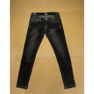 Standards & Practices Y2K Skinny Jeans Dark Wash Contrast Stitch Size 28